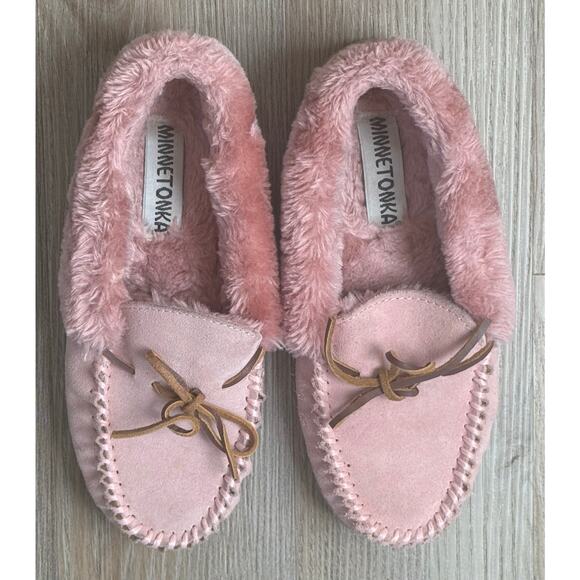 Minnetonka Camp Collar Moc in Pink Blush Size 7 - Picture 1 of 9